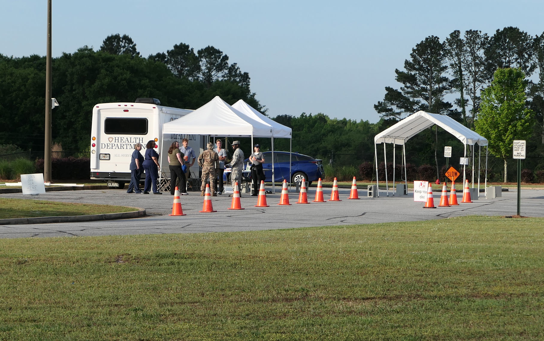 COVID mobile testing unit in Jefferson